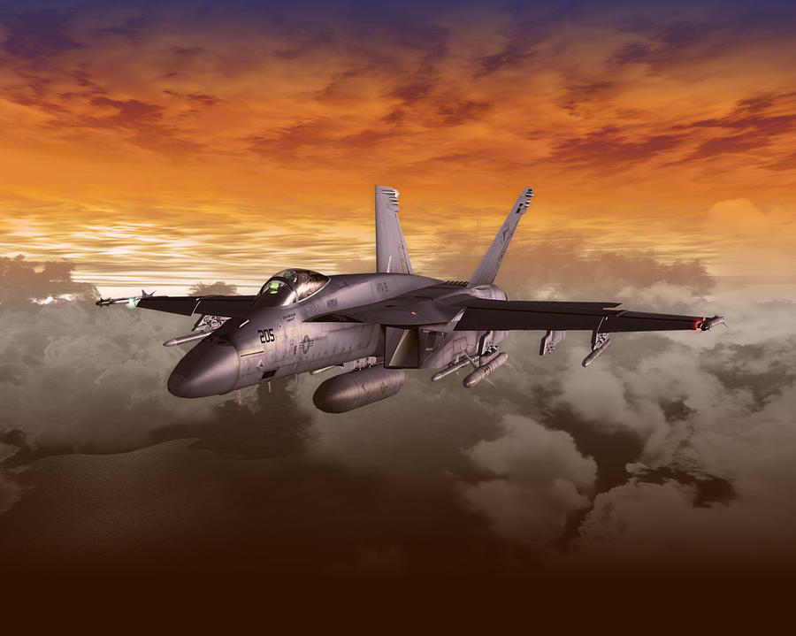 FA 18 number21 Digital Art by Mike Ray