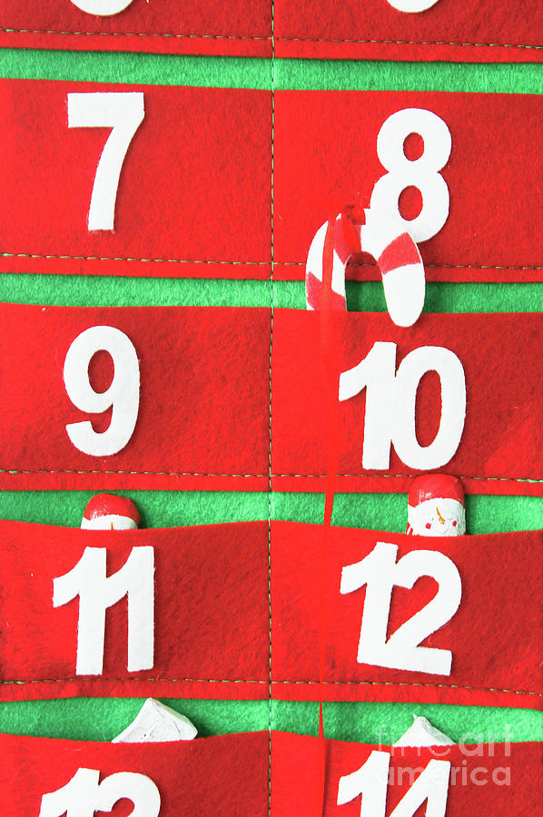 Fabric advent calendar Photograph by Tom Gowanlock