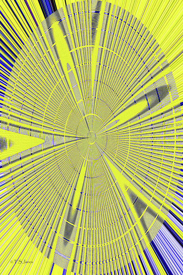 Fabric Design Mushroom Yellow Abstract #2 Photograph by Tom Janca