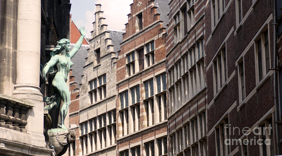 Facade figure in Antwerp Belgium Photograph by Eva-Maria Di Bella