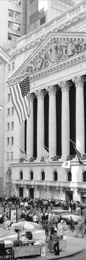 Black And White Photograph - Facade of New York Stock Exchange, Manhattan, New York City, New York State, USA by Panoramic Images