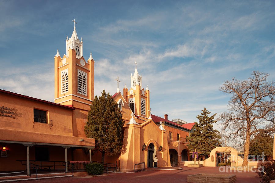 Facade of San Felipe de Neri Church in Old Town Albuquerque - New Mexico Photograph by Silvio Ligutti