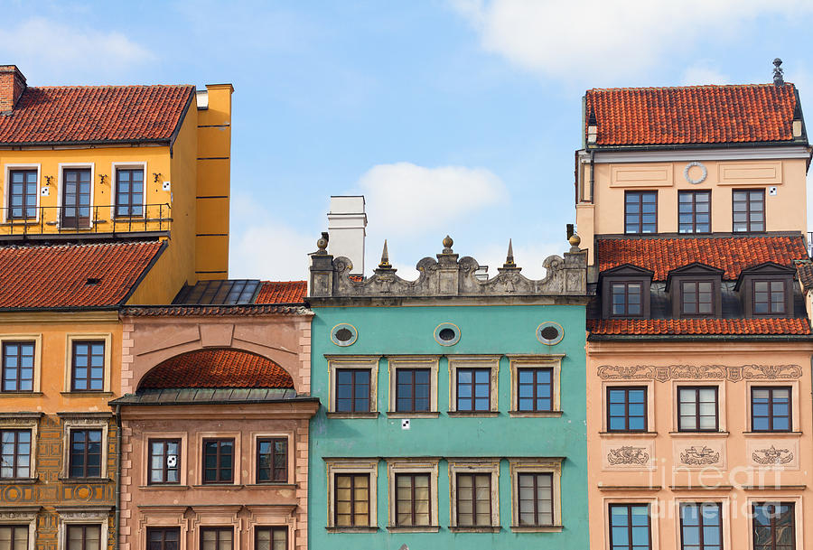 Facades of Old Houses in Warsaw Photograph by Anastasy Yarmolovich