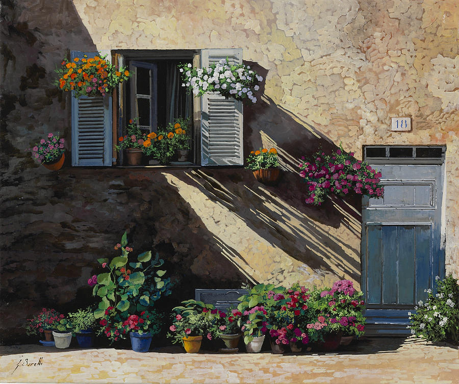 Flower Painting - Facciata In Ombra by Guido Borelli