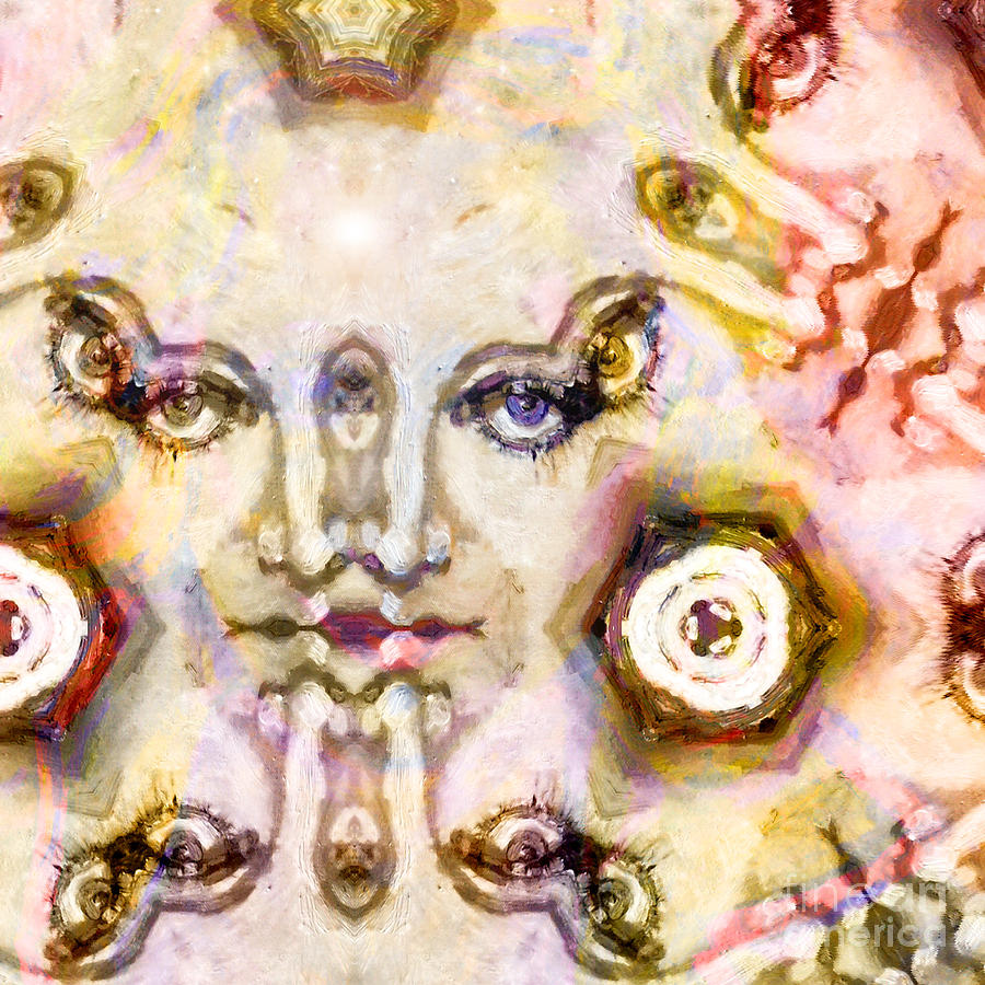Face Fantasy 1 Mixed Media by Ginette Callaway