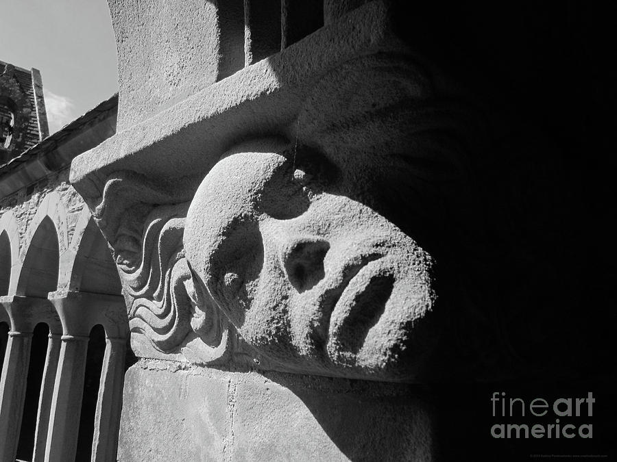 Black And White Photograph - Face From Iona by Katrina Perekrestenko Black And White Photograph - Face From Iona by Katrina Perekrestenko