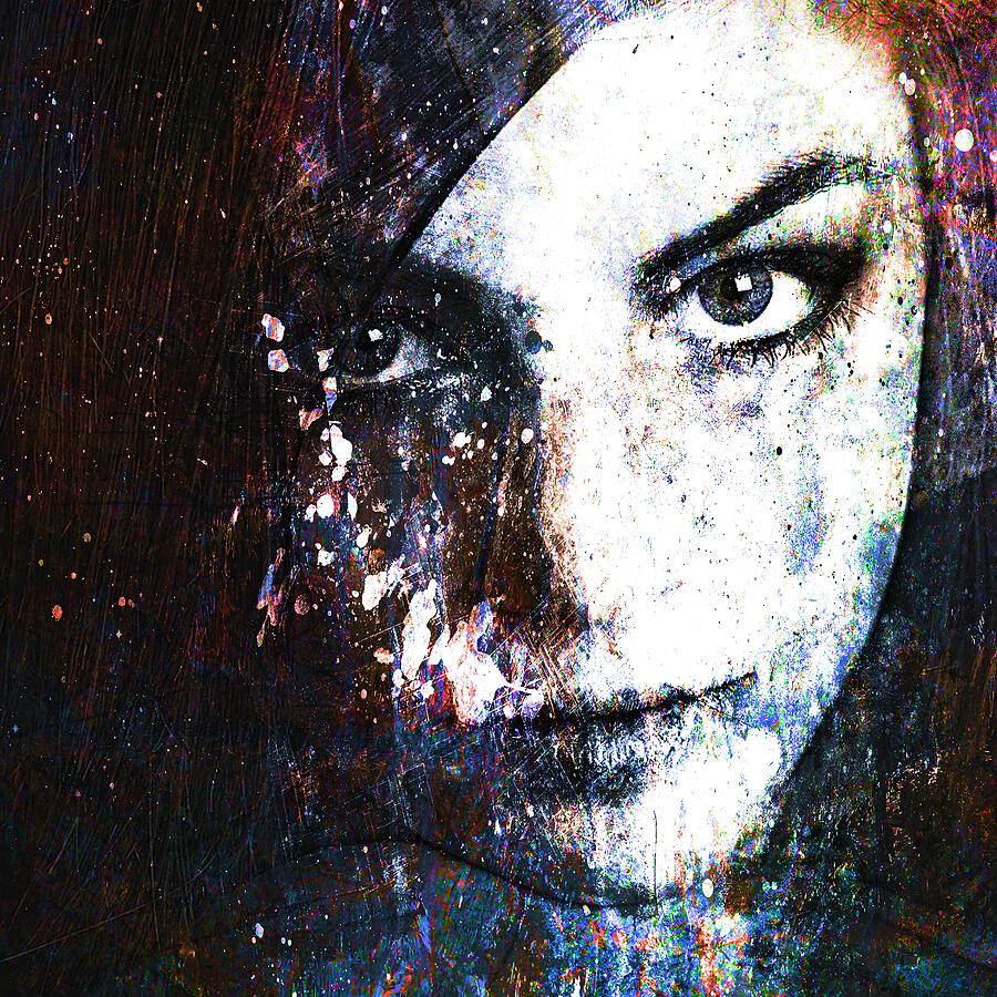 Abstract Mixed Media - Face In A Dream by Marian Voicu
