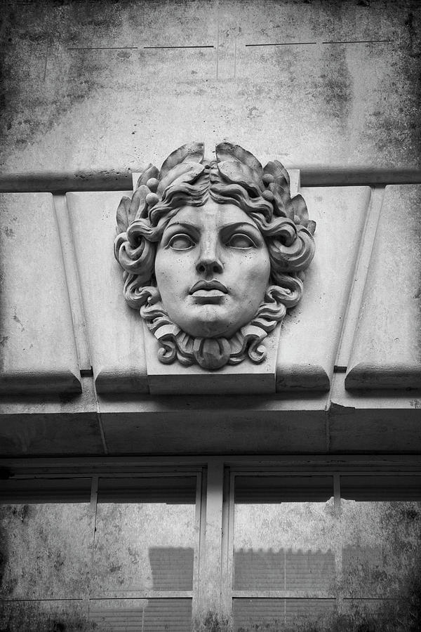 Building Photograph - Face in Stone by Amy Jackson