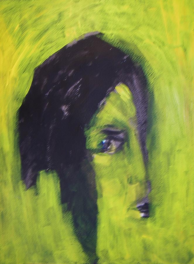 Face in Yellow Painting by Judith Redman