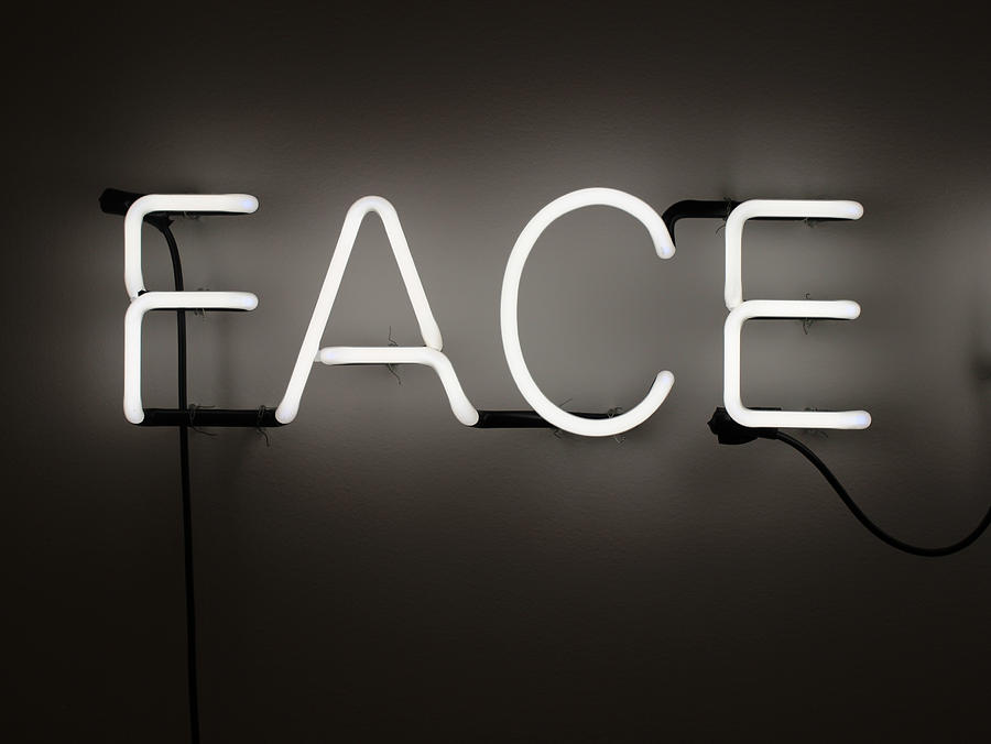 FACE Neon Sign Photograph by Joseph Skompski