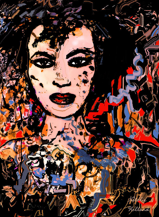 Pattern Mixed Media - Face Of A Woman by Natalie Holland
