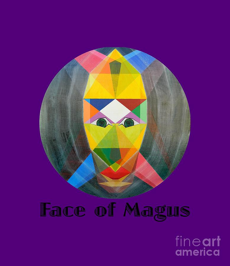 Tarot Painting - Face of Magus text by Michael Bellon Tarot Painting - Face of Magus text by Michael Bellon