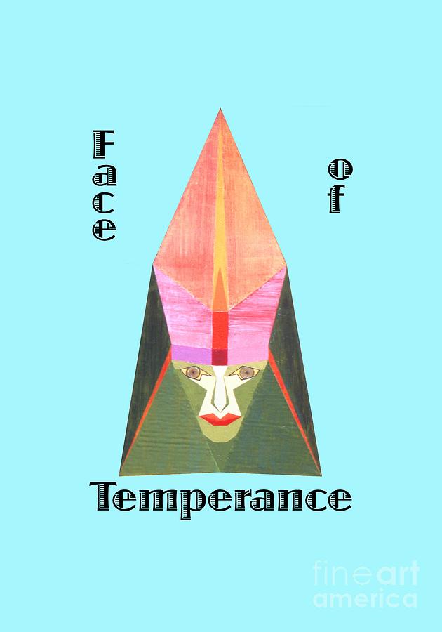 Face of Temperance text Painting by Michael Bellon