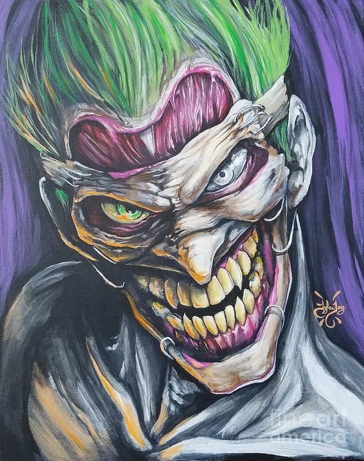 Face off Joker Painting by Tyler Haddox