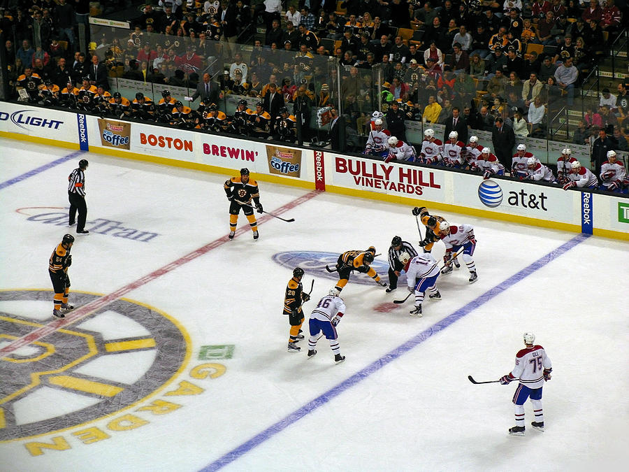 Boston Bruins Photograph - Face-Off by Juergen Roth