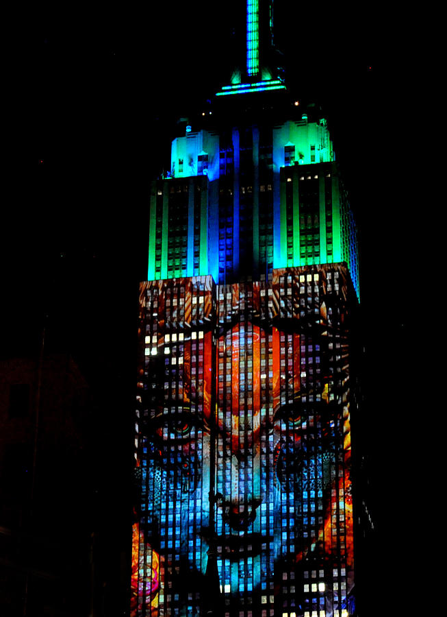 Face on the Empire State Building Photograph by Diane Lent