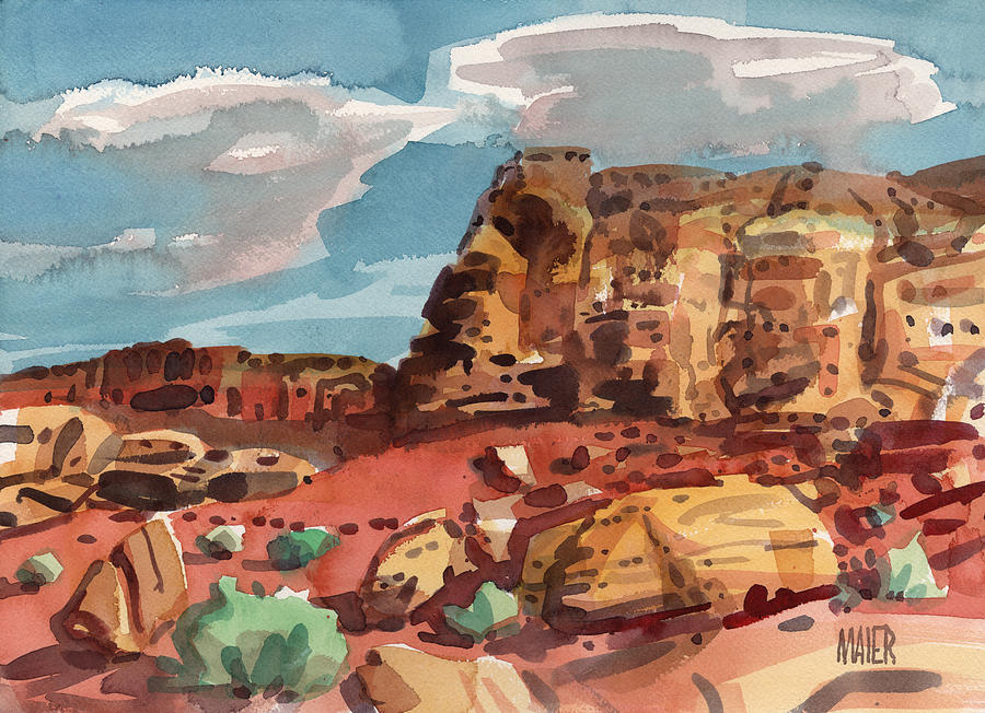 Face Rock Canyonlands Painting by Donald Maier