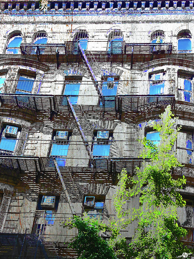 Brick Mixed Media - Face The Sky New York City by Tony Rubino