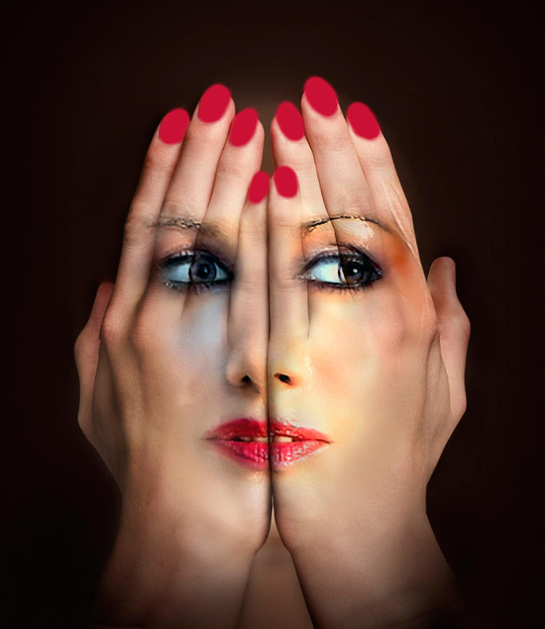 Face through hands Photograph by Constantinos Iliopoulos
