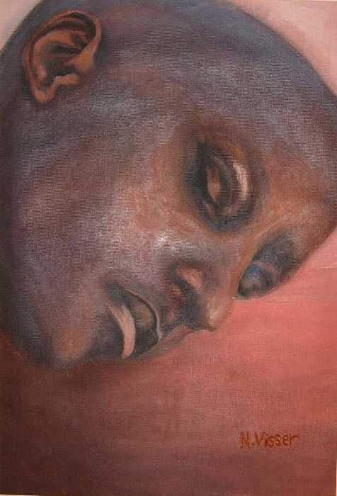 Face Of Africa Painting - Faces of Africa 1 by Nellie Visser Face Of Africa Painting - Faces of Africa 1 by Nellie Visser