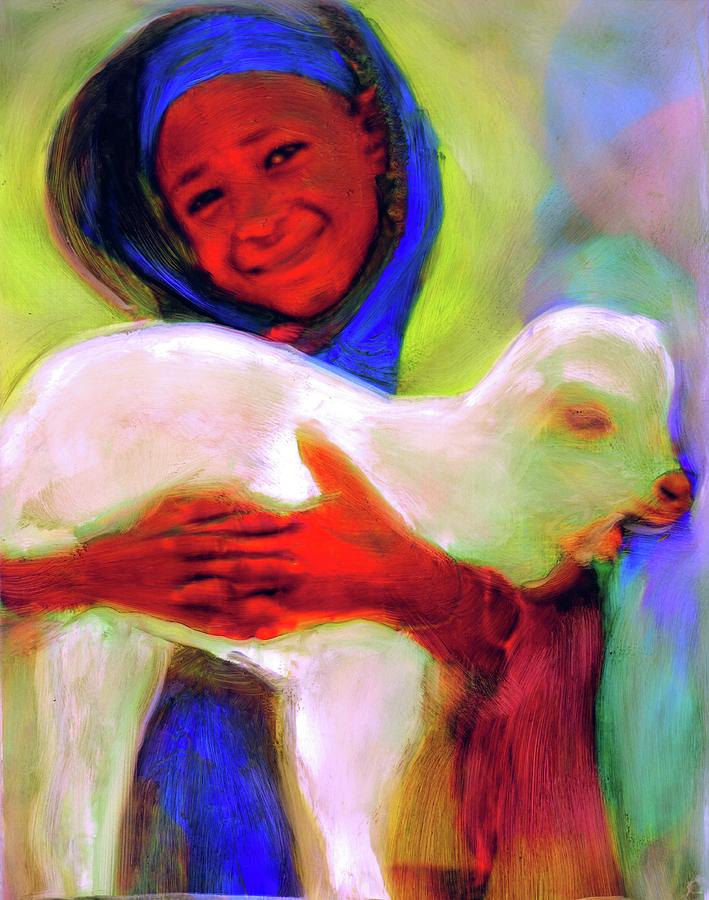 Faces of Hope Sudan Painting by FeatherStone Studio Julie A Miller