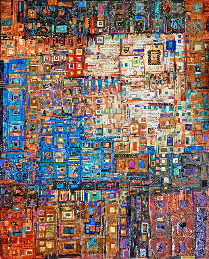 Abstract Mixed Media - Facets of an Overview by Marjorie Sarnat