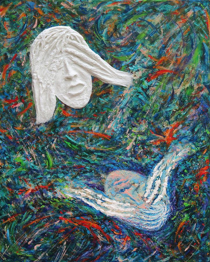 Grief Painting - Facing Grief by Julie Turner