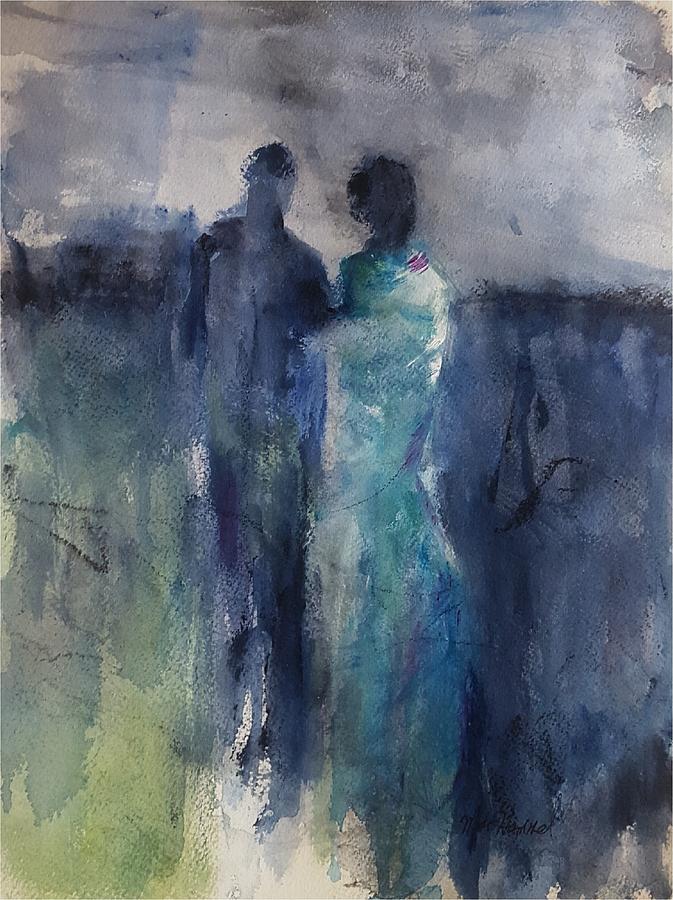 Figures Painting - Facing the Storm by Mar Hammel