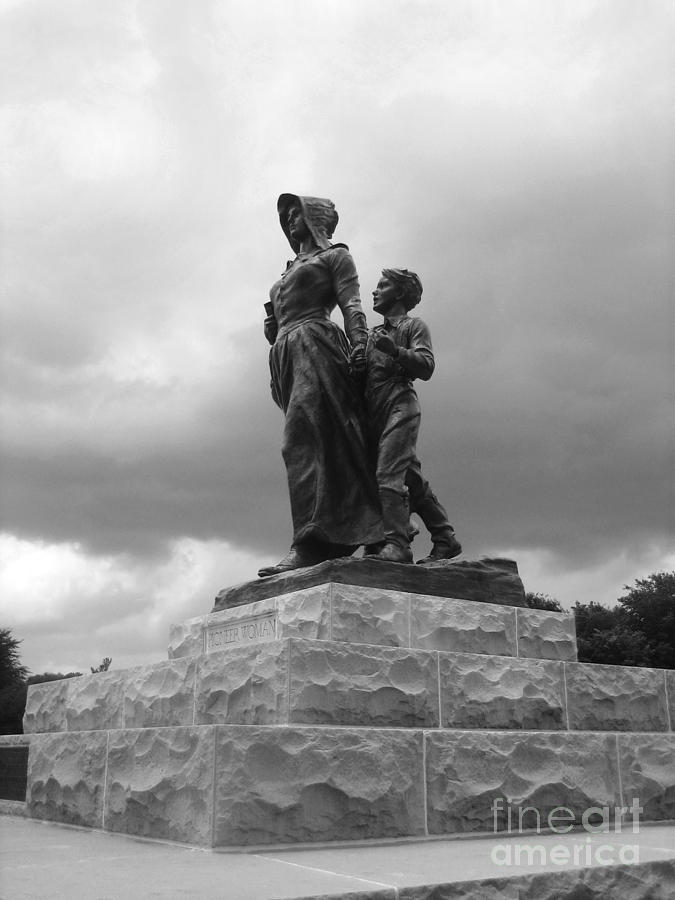 Facing the Storm Pioneer Woman Statue Oklahoma Icon   Photograph by Ann Powell