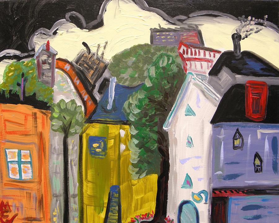 Factories Crowded at this End of Town Painting by Mary Carol Williams