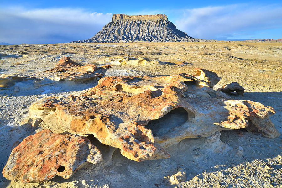 Factory Butte in the San Rafael Desert Photograph by Ray Mathis