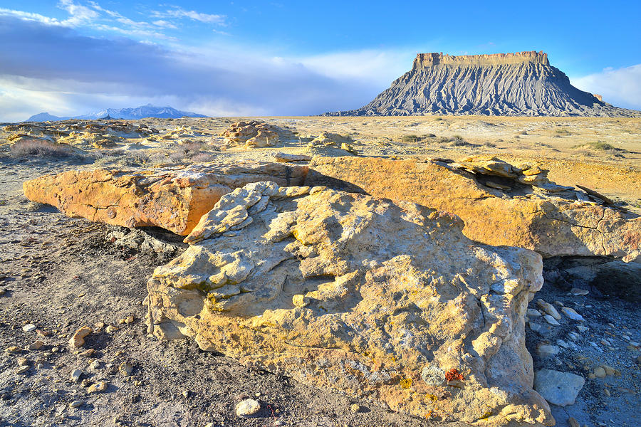 Factory Butte Morning Photograph by Ray Mathis