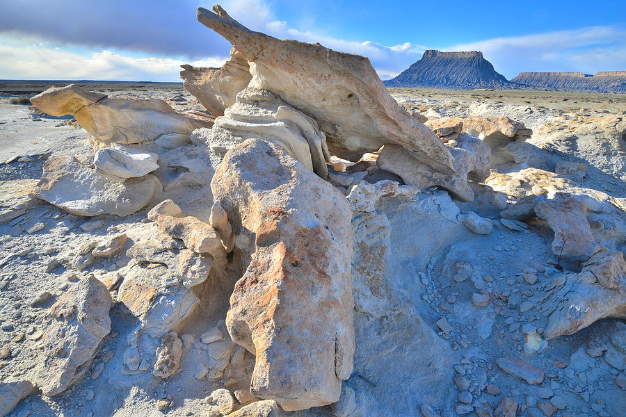 Factory Butte Sandstone Sculpture Photograph by Ray Mathis