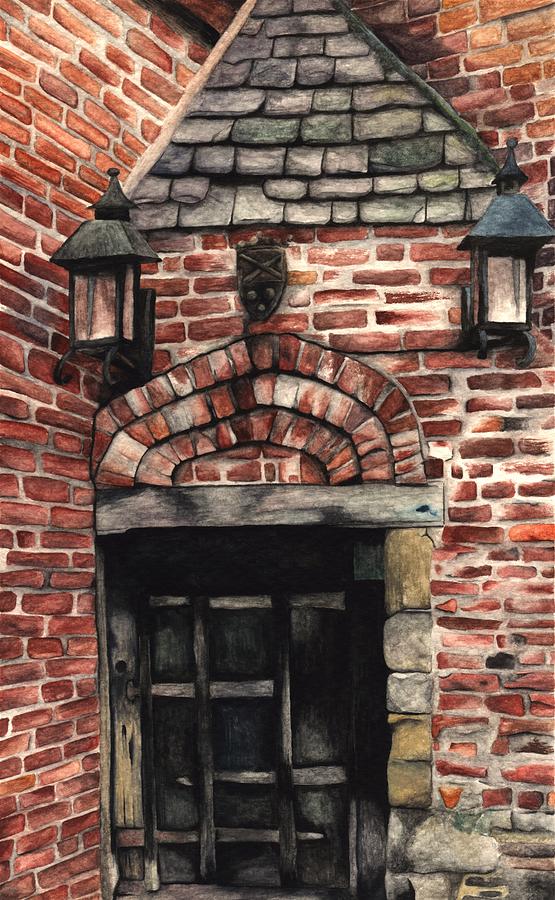 Factory Door Painting by Robert Morin