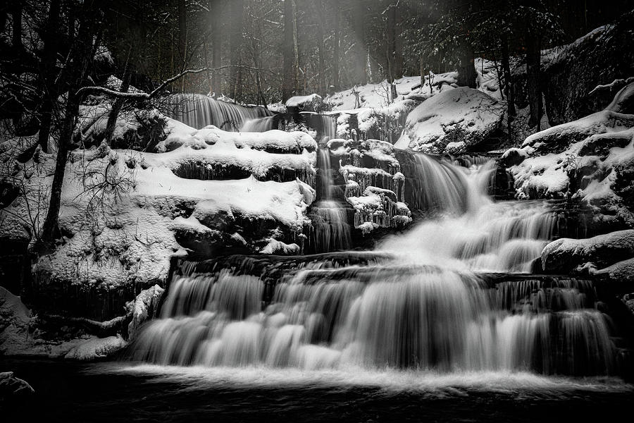 Winter Photograph - Factory Falls In Winter by Chris Lord