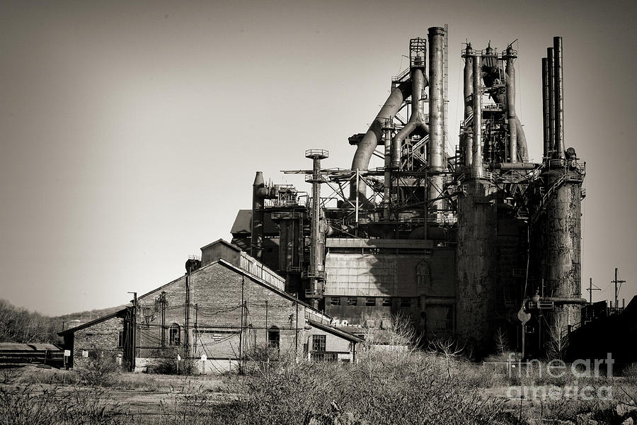 Factory Ruins Bethlehem Steel Furnaces  Photograph by Chuck Kuhn