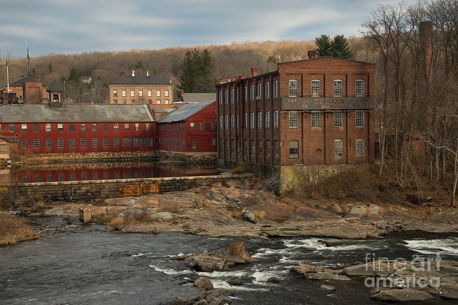 Factory Town, Autumn Hush - Old New England Mill Photograph by JG Coleman