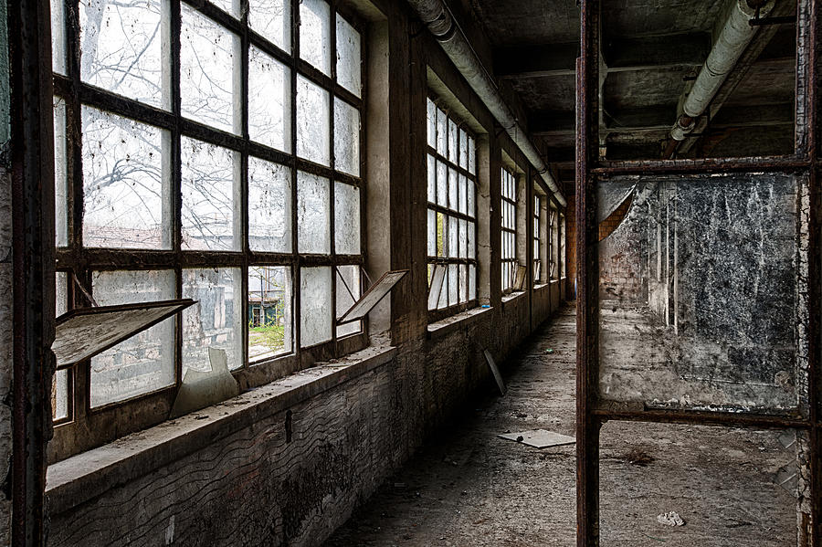 Factory Windows - Urban Exploration Photograph by Dirk Ercken