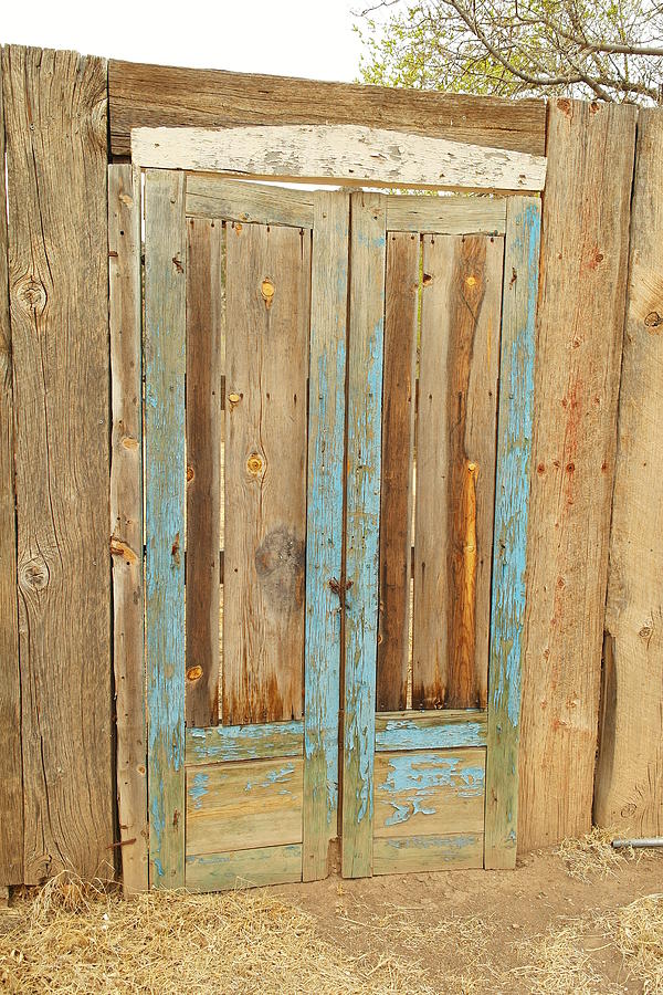 Faded Blue Door Photograph