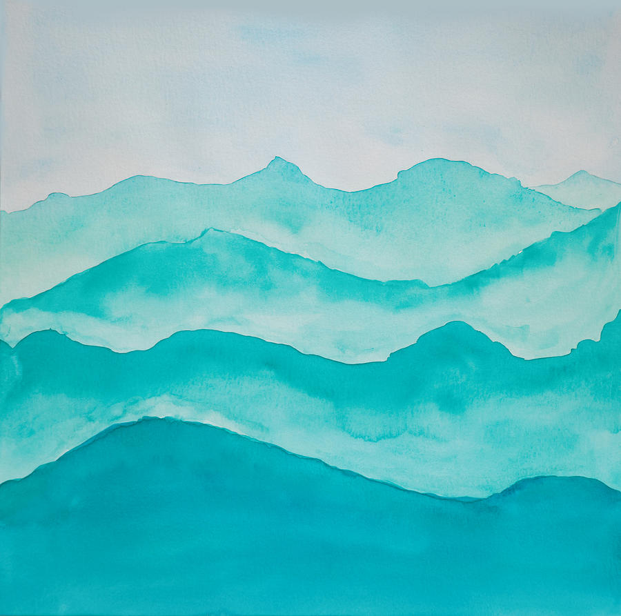 Mountain Painting - Faded Echo  by Iryna Goodall