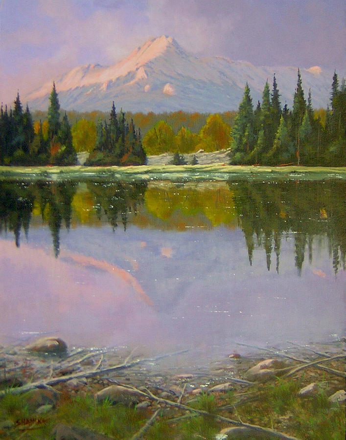 Landscape Painting - Fading Light - Peaceful Moment by Kenneth Shanika Landscape Painting - Fading Light - Peaceful Moment by Kenneth Shanika