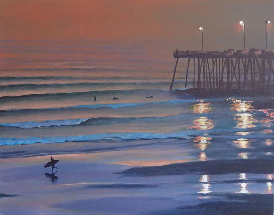Beach Painting - Fading Light by Philip Fleischer