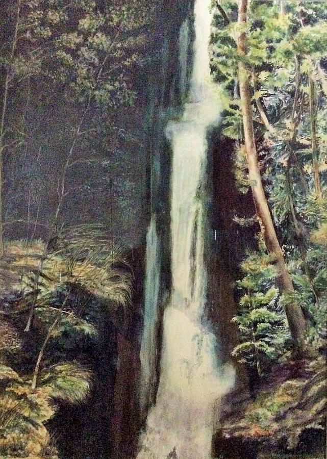 Faerie Waterfall Painting by W S