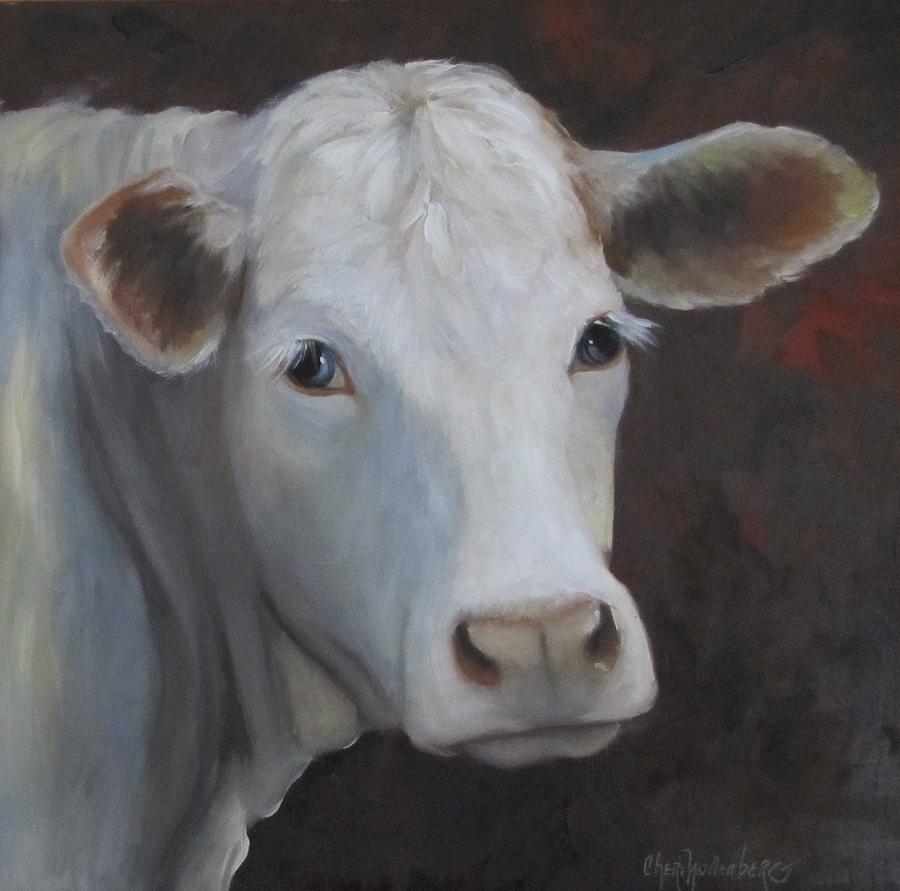 Fair Lady Cow Painting Painting by Cheri Wollenberg