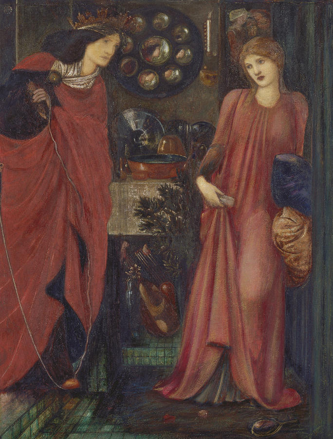Fair Rosamund and Queen Eleanor Painting by Edward Burne-Jones