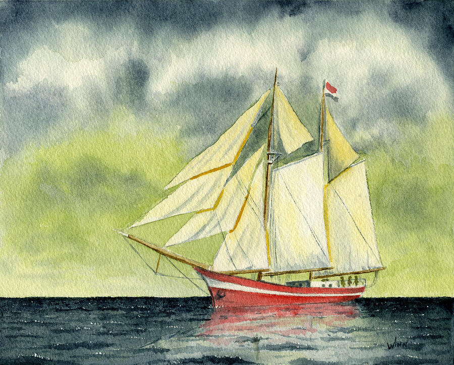Fair Winds and Following Seas Painting by Brett Winn