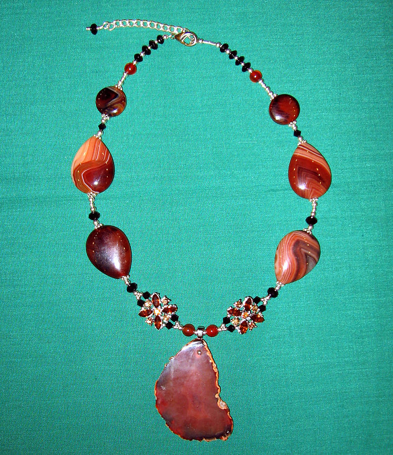 Gemstone Jewelry - Fairburn Agate Necklace by Janet Carroll