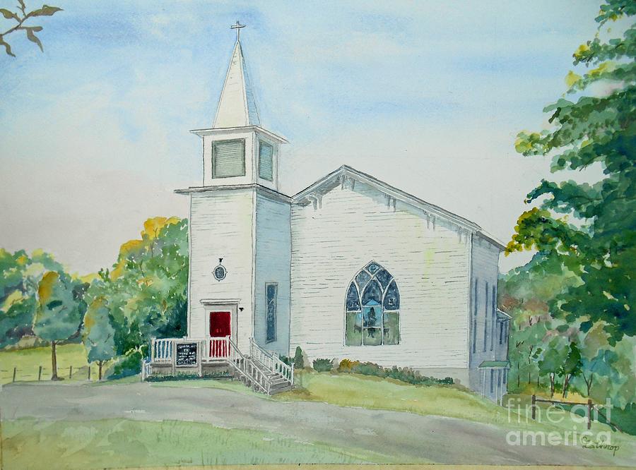 Fairdale UM Church Painting by Christine Lathrop