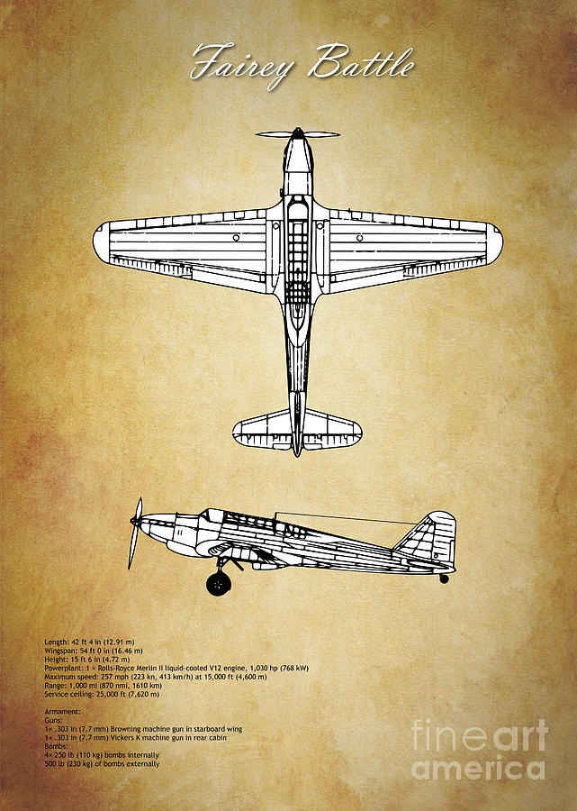 Fairey Battle Digital Art by Airpower Art