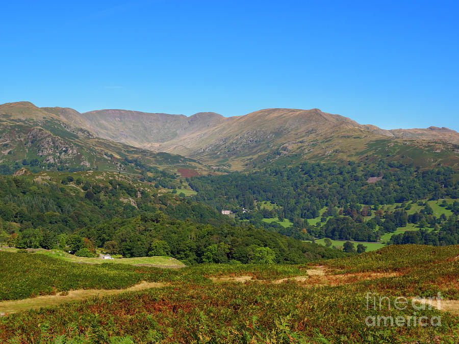 Fairfield Horseshoe from Loughrigg Fell in the Lake District Photograph by Louise Heusinkveld